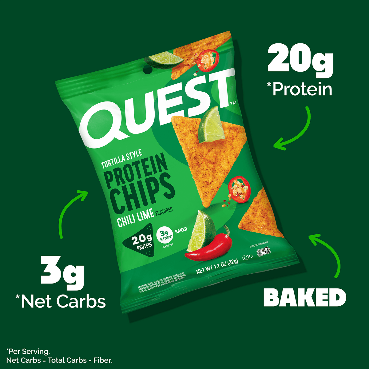 Chili Lime Tortilla Style Protein Chips