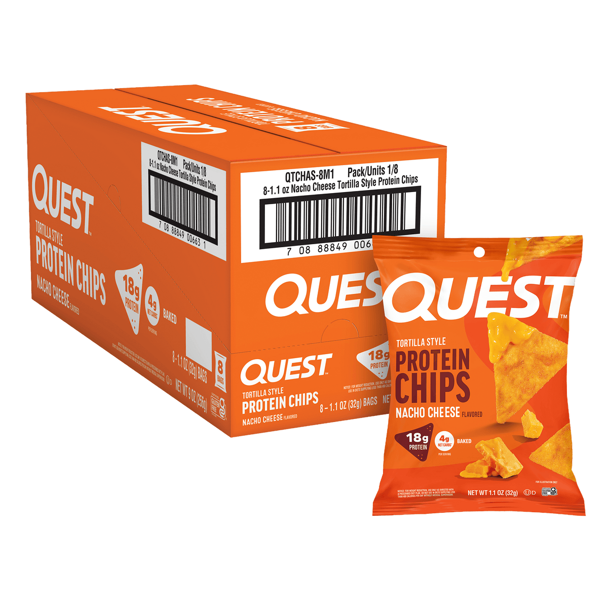 Nacho Cheese Tortilla Style Protein Chips