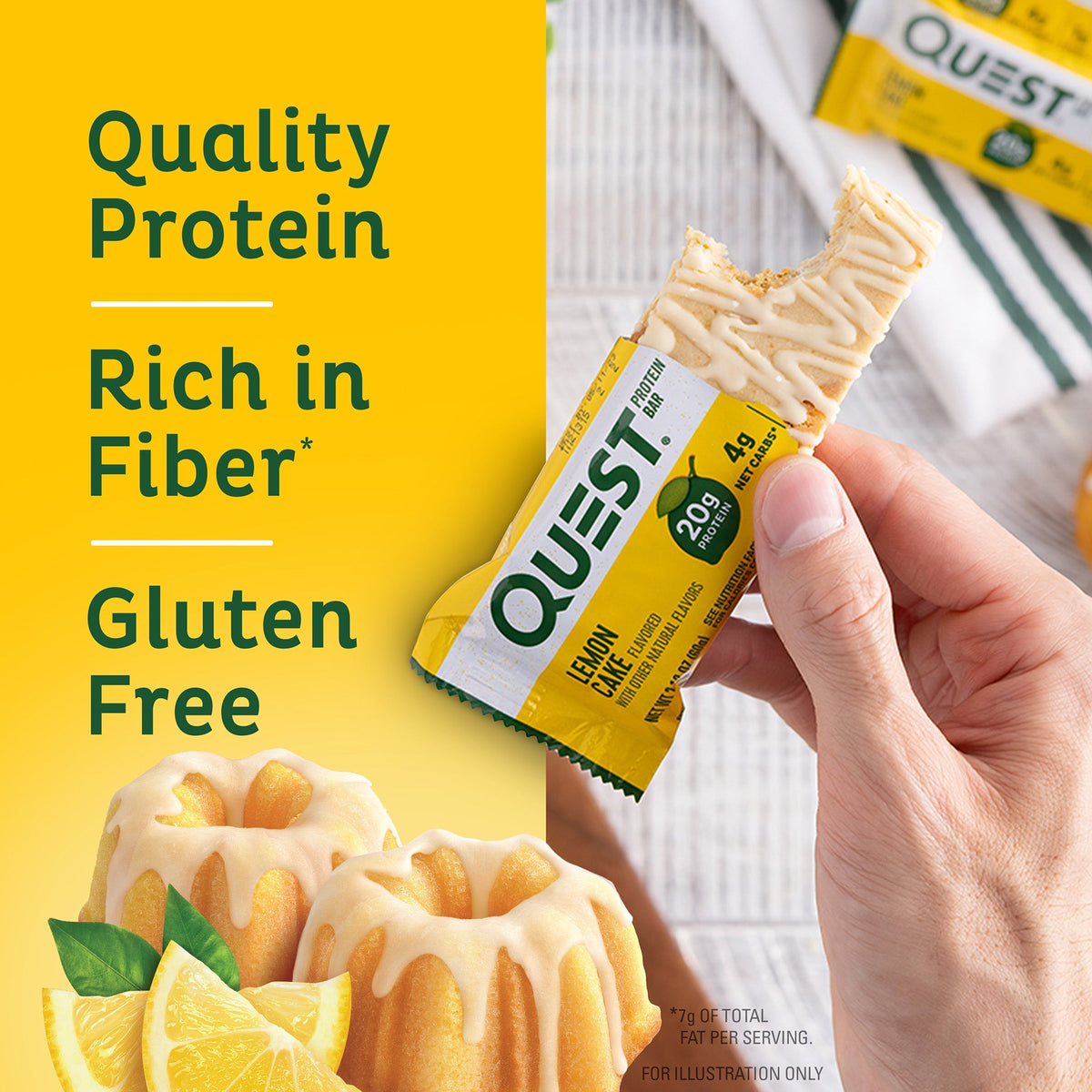 Lemon Cake Protein Bars