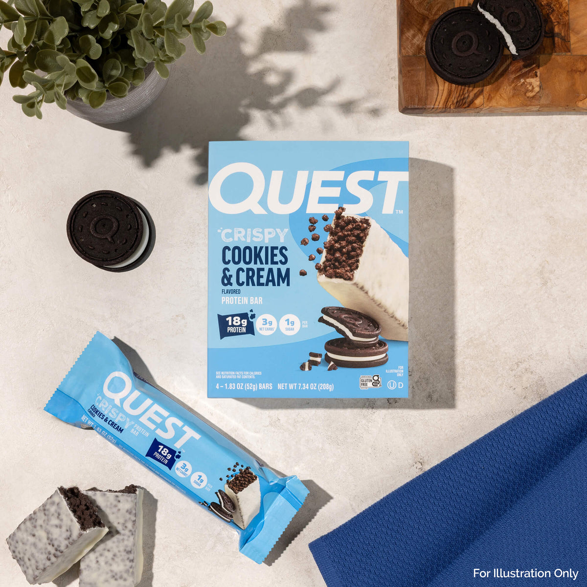 Cookies & Cream Crispy Hero Protein Bars