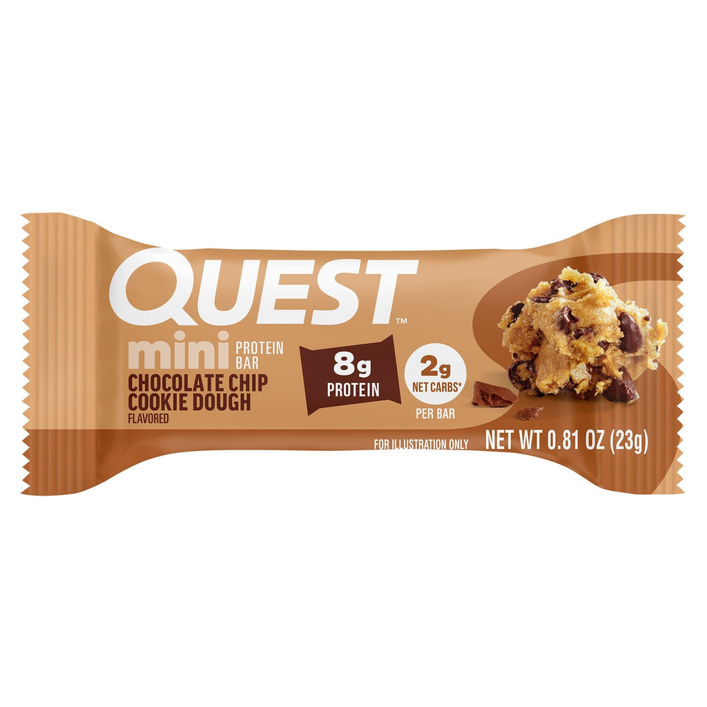 Mini Chocolate Chip Cookie Dough Protein Bars