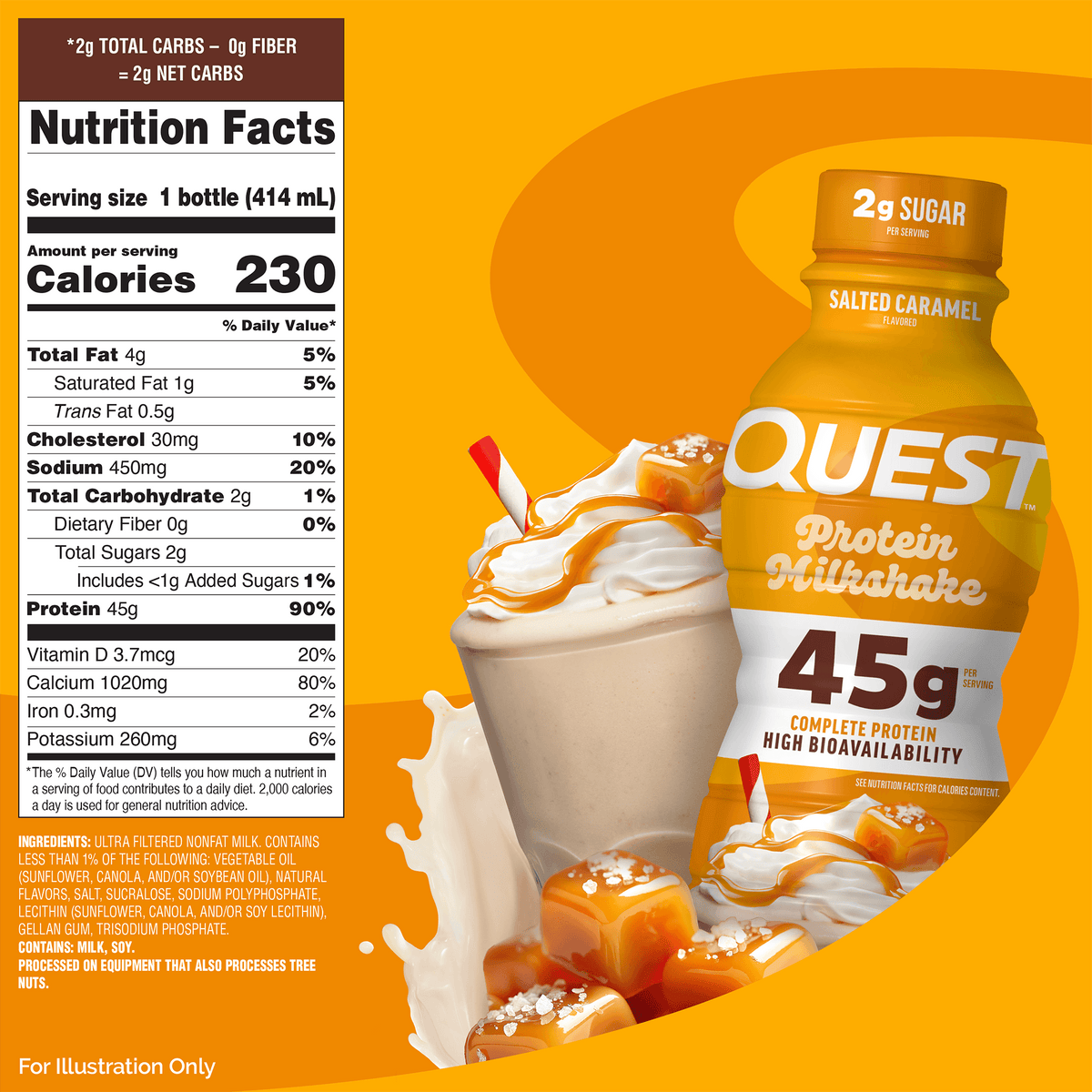 Quest Salted Caramel Protein Milkshake